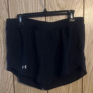 Under Armour Black Women's Athletic Running Shorts with Logo